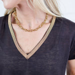 Lomax Dark Cocoa + Bronze Neck Top Molly Bracken