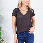 Lomax Dark Cocoa + Bronze Neck Top Molly Bracken