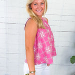 Longview Pink Embroidered Top Entro