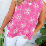 Longview Pink Embroidered Top Entro