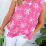 Longview Pink Embroidered Top Entro