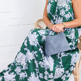 Lorelei Pine Abstract Floral Maxi Dress
