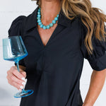Luanne Black Pleated A-Line Maxi Dress Pinch