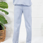 Lucas Washed Blue Satin Trim Pants Fate