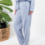 Lucas Washed Blue Satin Trim Pants Fate