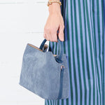 Lucia Blue Suede Bag