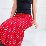 Lucy Red Polka Dot Silky Slip Skirt Sunday Edition