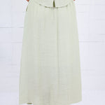 Lulu Light Olive Button Front Skirt Blu Pepper