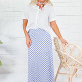Mable White Peter Pan Poplin Top 