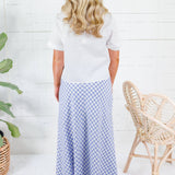 Mable White Peter Pan Poplin Top 