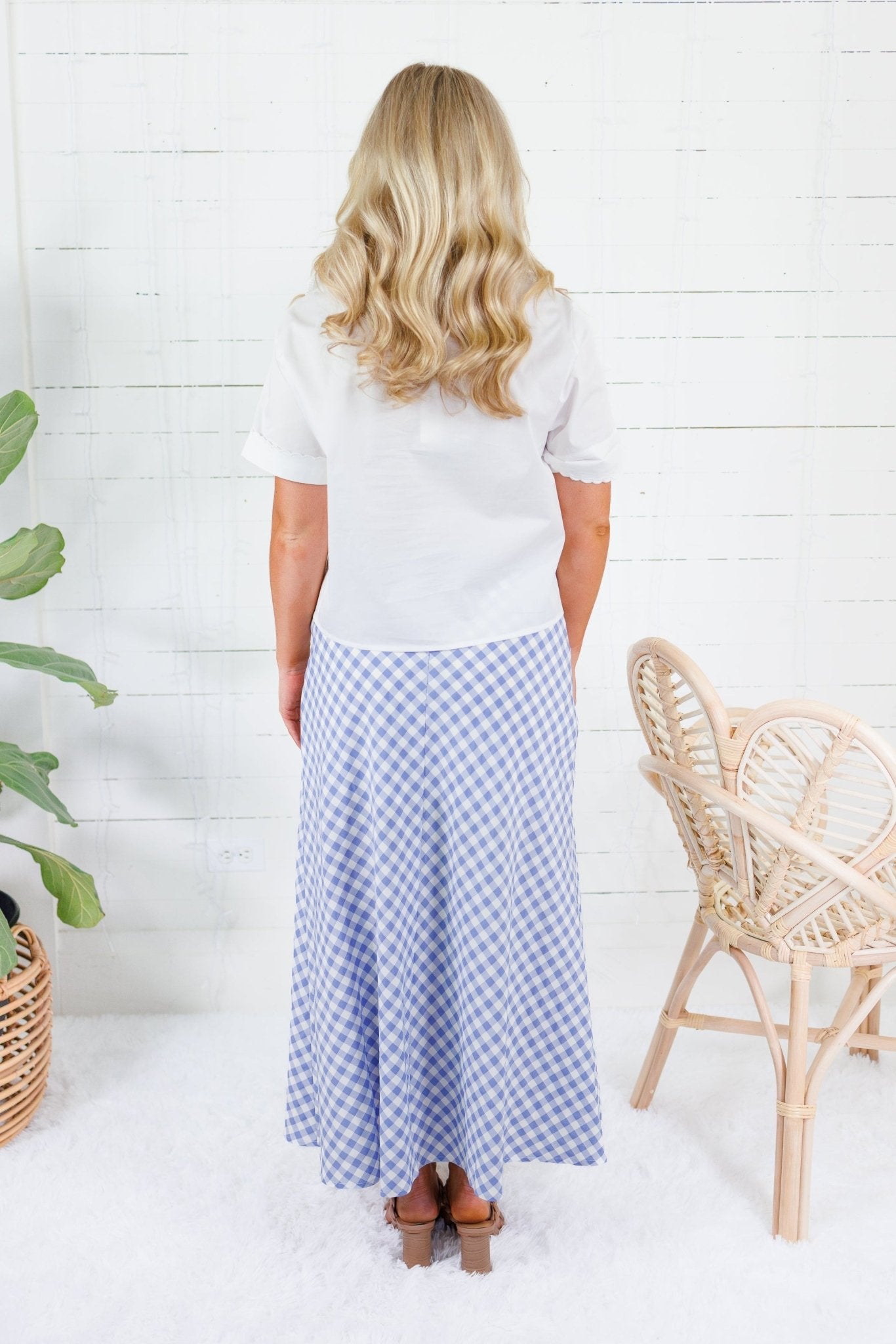 Mable White Peter Pan Poplin Top 