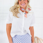 Mable White Peter Pan Poplin Top 
