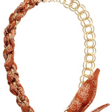 Maddie Burnt Orange Chain Scarf Necklace - A3 Accessories - Jewelry - Clover + Bee