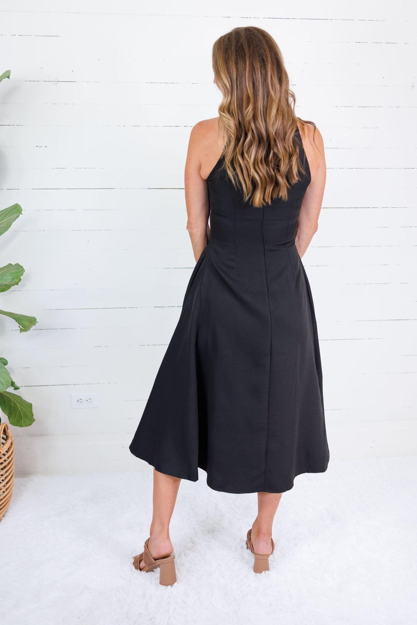 Madeline Black Halter Maxi Dress Pinch