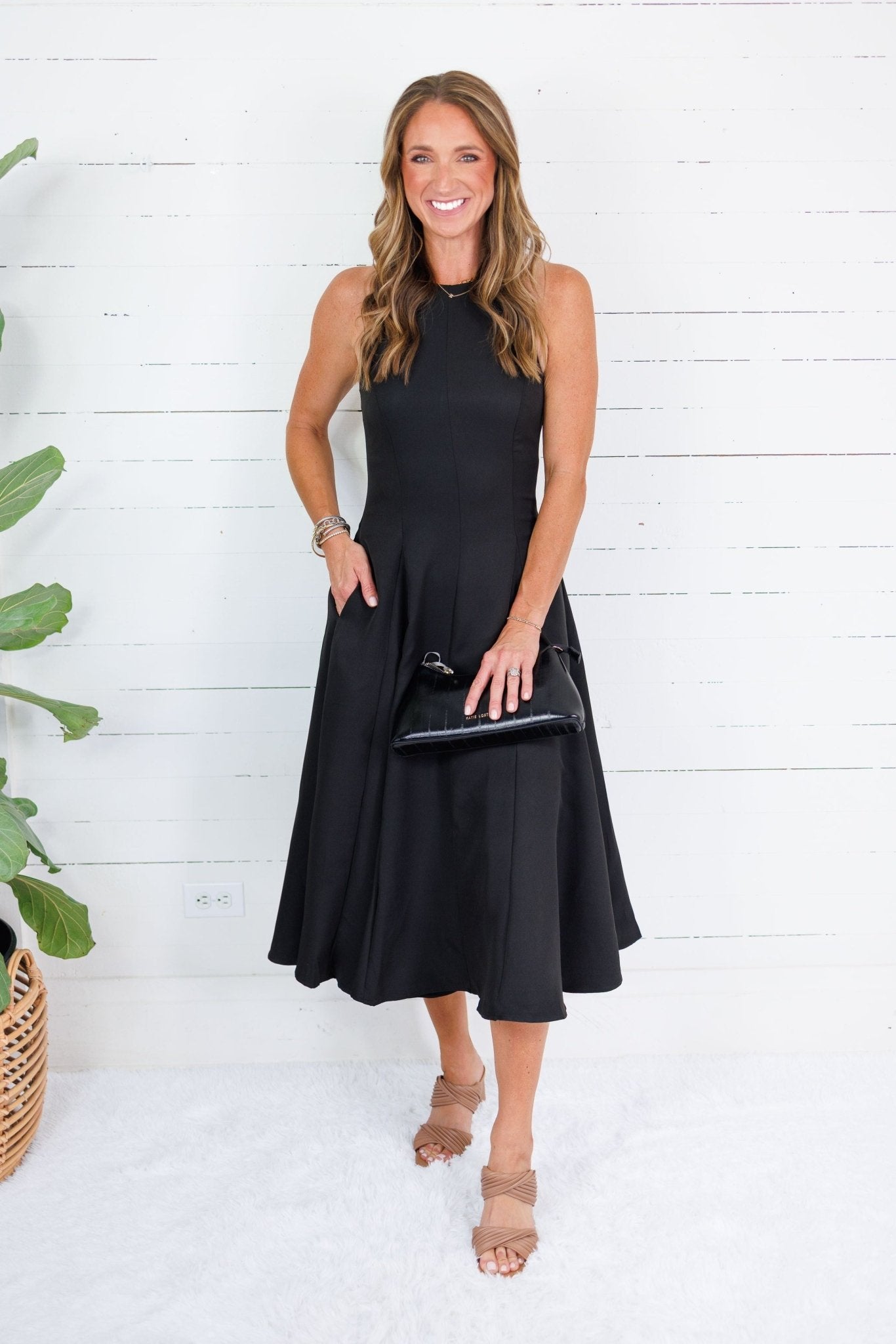 Madeline Black Halter Maxi Dress Pinch