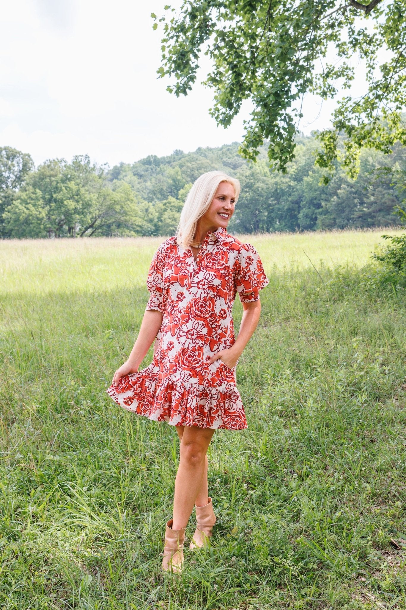 Maggie Oaks Addison Fall Fires Mini Dress