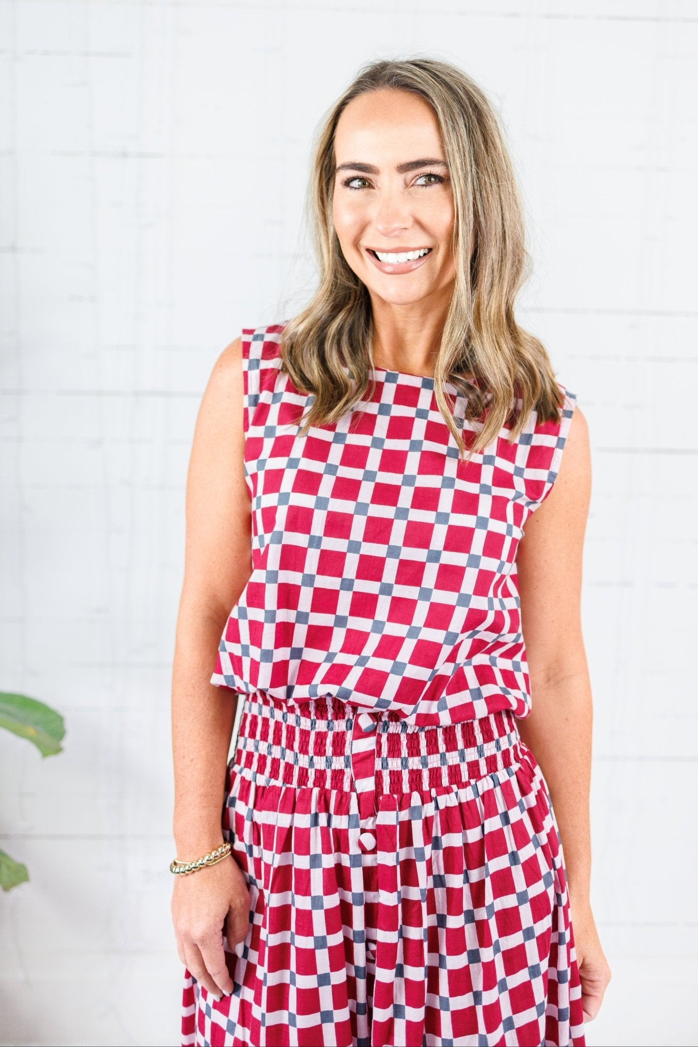 Maggie Oaks Aubrey Alabama Bubble Hem Top