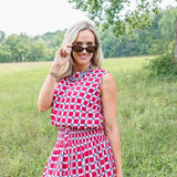 Maggie Oaks Aubrey Alabama Bubble Hem Top