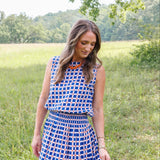 Maggie Oaks Aubrey Auburn Bubble Hem Top