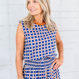 Maggie Oaks Aubrey Auburn Bubble Hem Top
