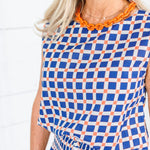 Maggie Oaks Aubrey Auburn Bubble Hem Top