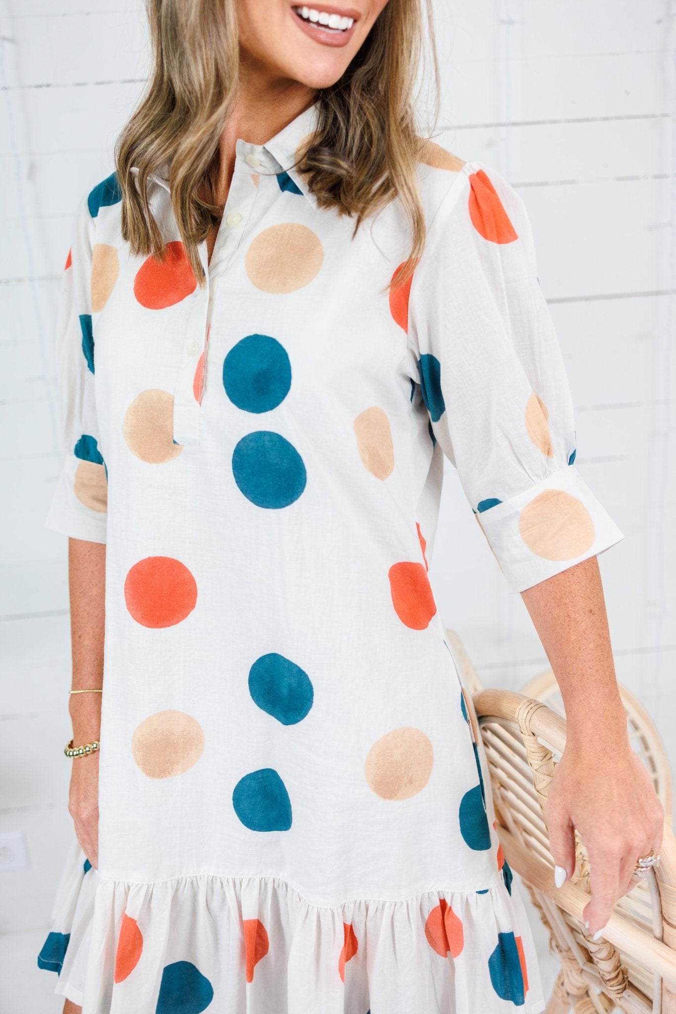 Maggie Oaks Bryson Dotty Mini Dress