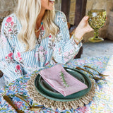 Maggie Oaks Mary Pink Stripe Cloth Napkin