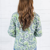 Maggie Oaks Melanie Green Vine Top