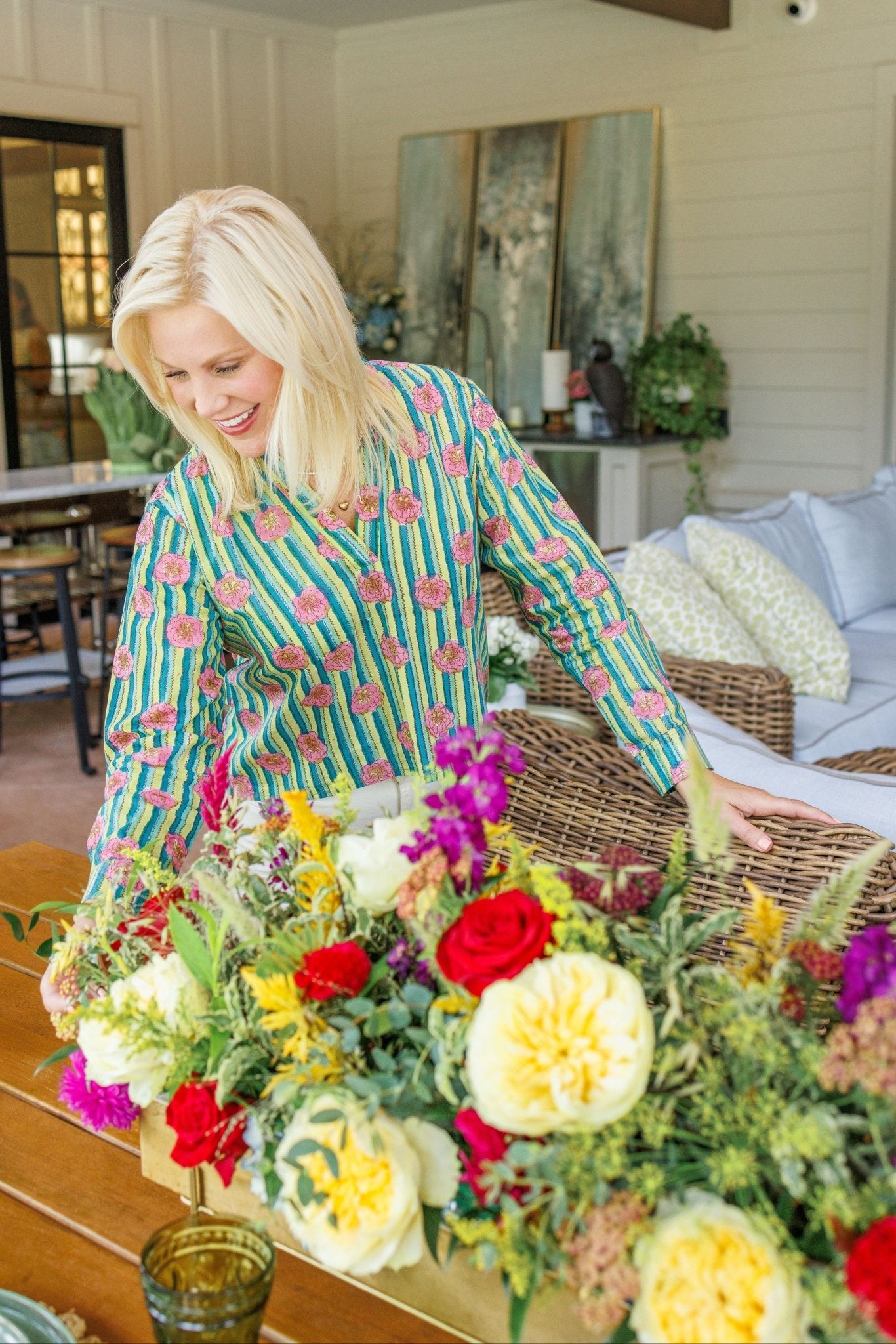 Maggie Oaks Mia Stripes + Floral Top