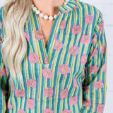 Maggie Oaks Mia Stripes + Floral Top