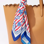 Maine Red, White + Blue Silky Scarf - A3 Accessories - miscellanous - Clover + Bee