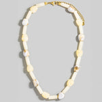 Marble Resin Cylinders + Beads Necklace - A3 Accessories - Jewelry - Clover + Bee