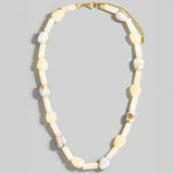 Marble Resin Cylinders + Beads Necklace - A3 Accessories - Jewelry - Clover + Bee