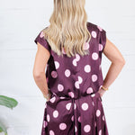 Marie Plum Dotty Bubble Top Glam