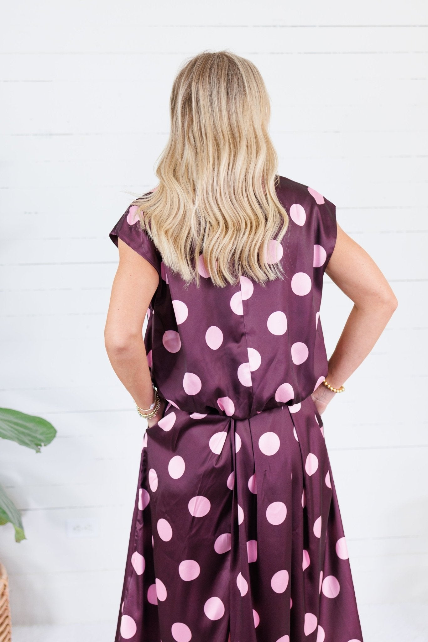 Marie Plum Dotty Bubble Top Glam