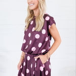 Marie Plum Dotty Bubble Top Glam