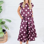 Marie Plum Dotty Bubble Top Glam