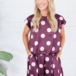 Marie Plum Dotty Bubble Top Glam