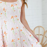 Marlow Light Pink Flower Fields Maxi Dress TCEC