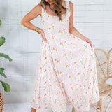 Marlow Light Pink Flower Fields Maxi Dress TCEC