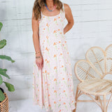 Marlow Light Pink Flower Fields Maxi Dress TCEC