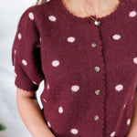 Marshall Burgundy + Rose Dots Sweater Entro