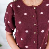 Marshall Burgundy + Rose Dots Sweater Entro