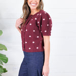 Marshall Burgundy + Rose Dots Sweater Entro