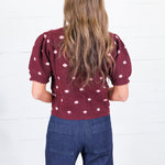 Marshall Burgundy + Rose Dots Sweater Entro
