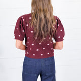Marshall Burgundy + Rose Dots Sweater Entro