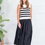 Marty Black Asymmetrical Tiered Maxi Skirt Pinch