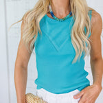 Mateo Mint Sleeveless Tank Sweater Molly Bracken