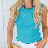 Mateo Mint Sleeveless Tank Sweater Molly Bracken