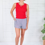 Mateo Red Sleeveless Tank Sweater Molly Bracken